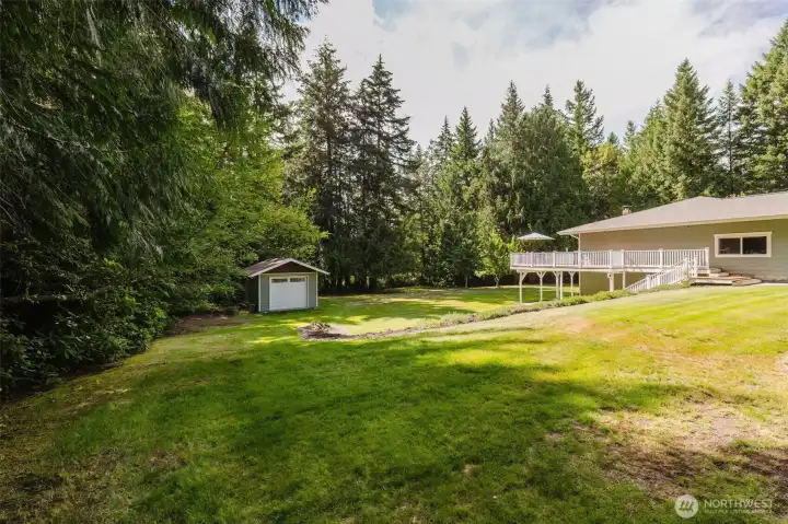 Large backyard Large backyard