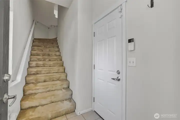 Entryway stairs - attached garage to right