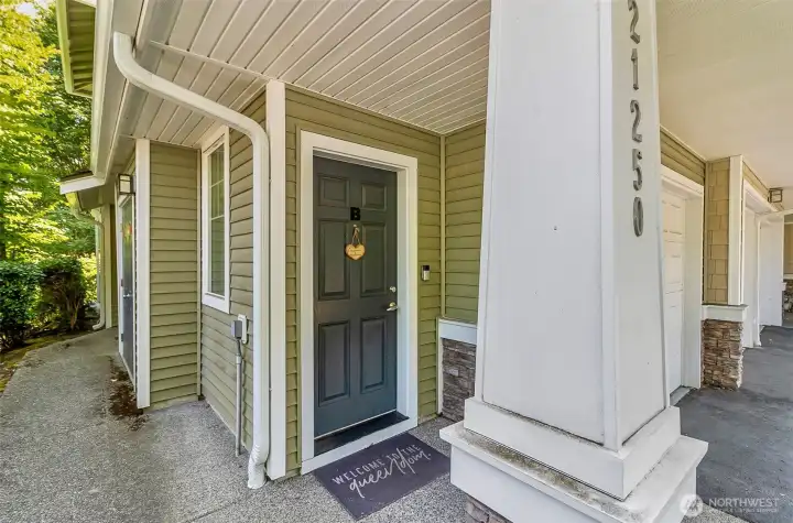 First Unit Door to Left