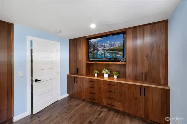 Master Room with more Custom Built-ins.