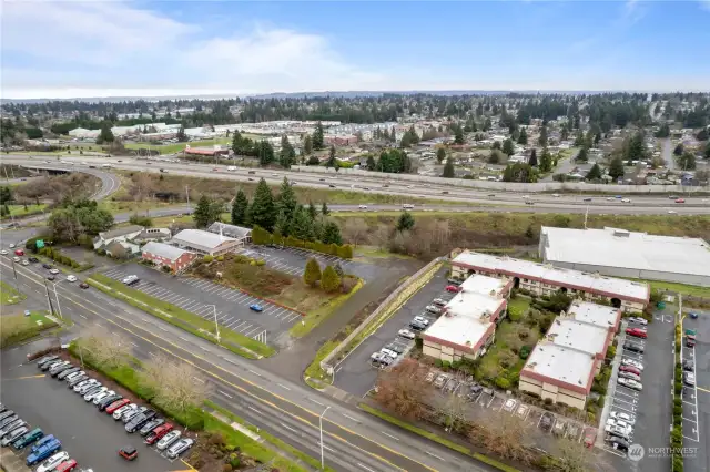 Pierce transit stop, route 10, located on the street.