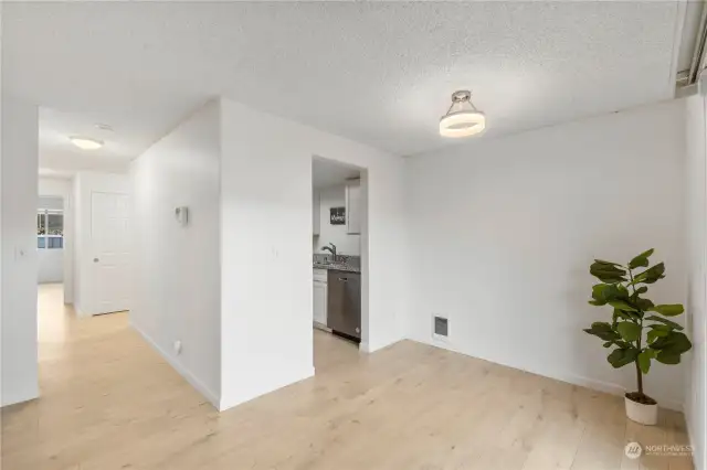 Dining space just off of the kitchen.