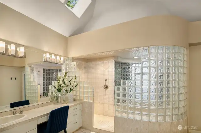 Elegant Primary Bath with private door to Patio~