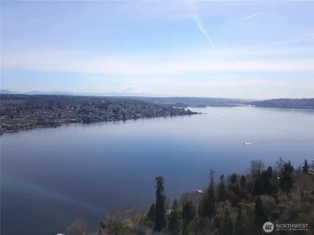 Aerial View to SE (Renton + Mt Rainier)