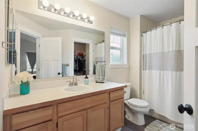 Primary Full bath, with walk in closet.