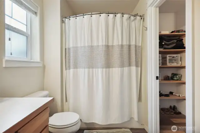 Walk in closet pictured on right.
