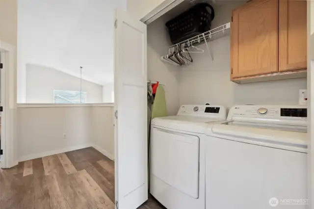 Laundry w/ storage, Conveniently located.