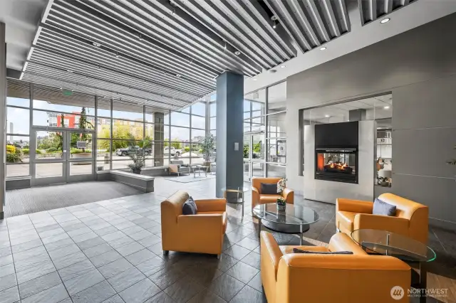 Comfortable common gathering areas available for use.