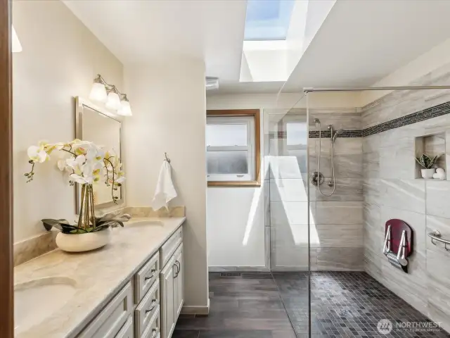 Skylights in primary bath