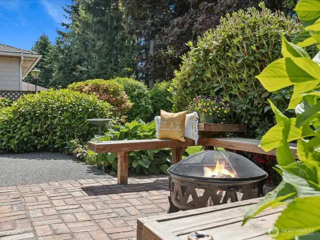 Space for fire pit