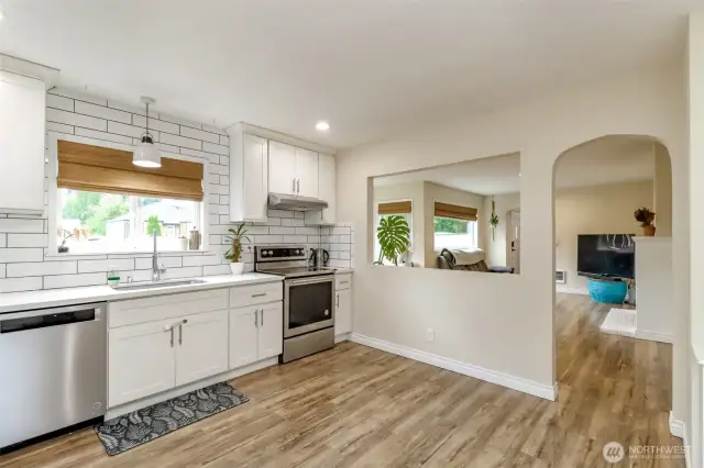 Kitchen off of Dining & Living Area