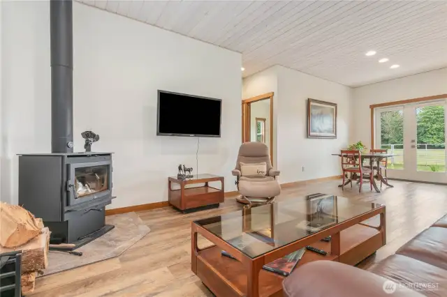 Bright, open-concept living with tall ceilings and rich wood finishes—designed for everyday comfort and effortless entertaining.