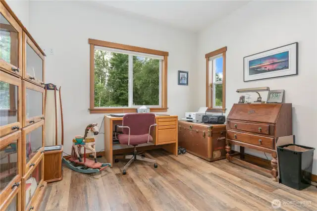 Currently used as an office but this is the third bedroom with it's own closet.