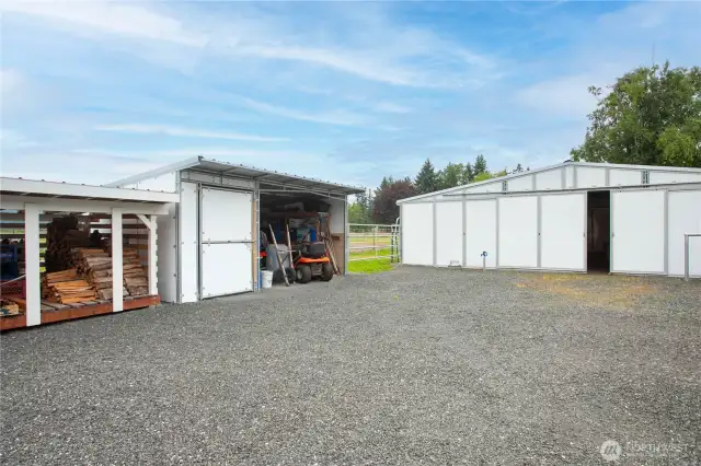 This property features a Noble barn, shed and fencing built with a galvanized finish, providing superior rust protection for lasting durability.