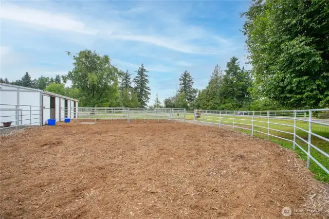 The fencing used here complements the Noble structures, ensuring a safe and secure environment for your livestock.