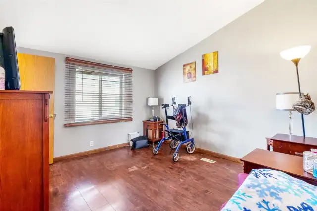 The primary bedroom has a half bath attached.