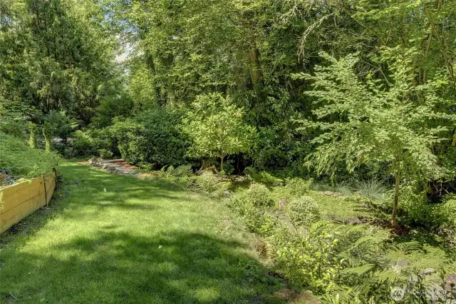 Easy and level path leads from the house to the lake and dock.