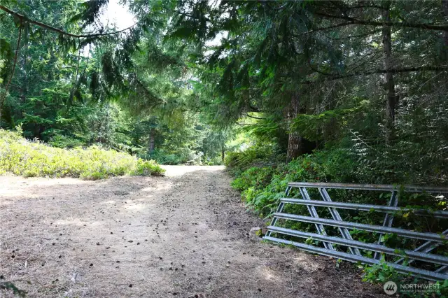 Gate is placed to the side for entrance