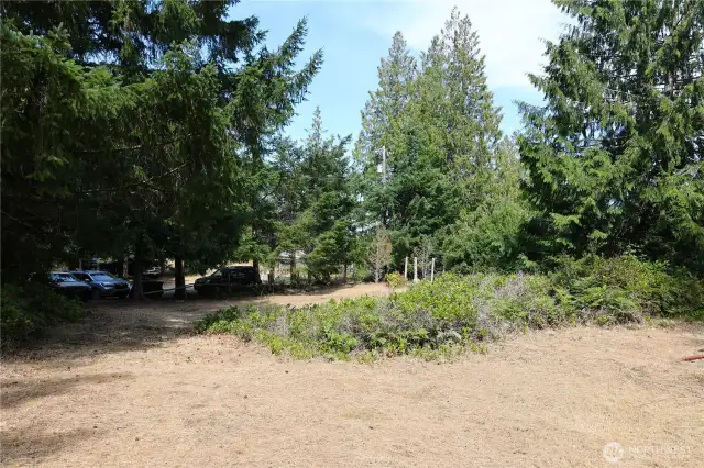 Cleared area at front of the property