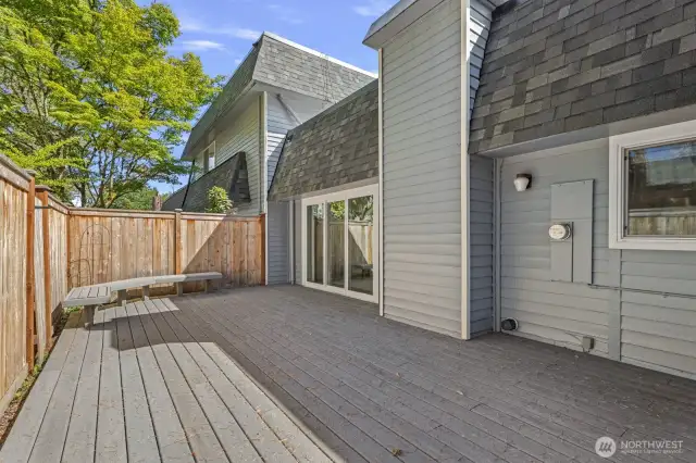 Large composite deck.
