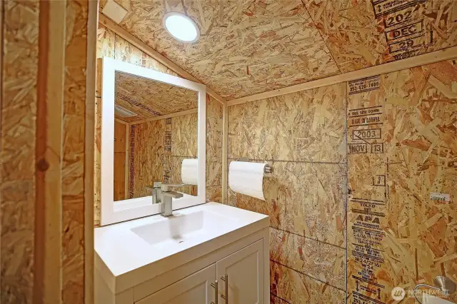 Half bath in loft space.