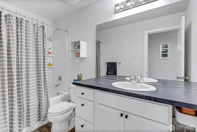 Shared full bath upstairs