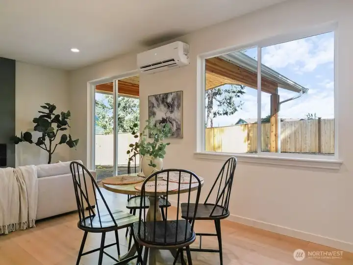 Each area has it's own mini split for year around comfort.
