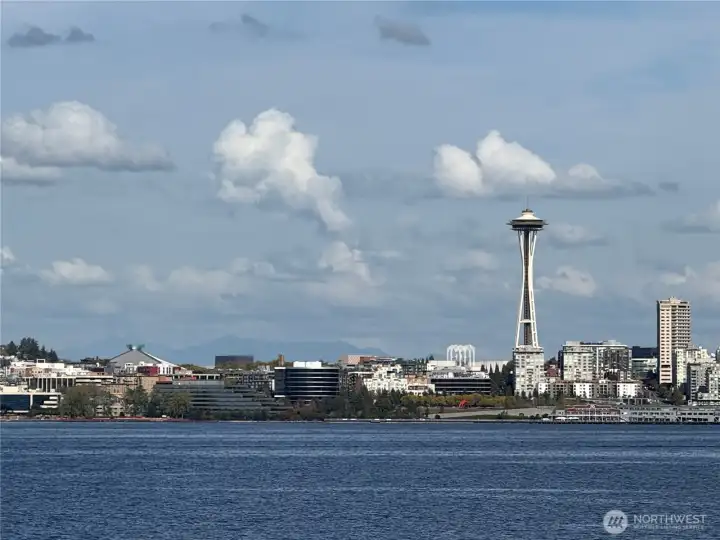 From the unit, looking toward the Space Needle (zoomed in)