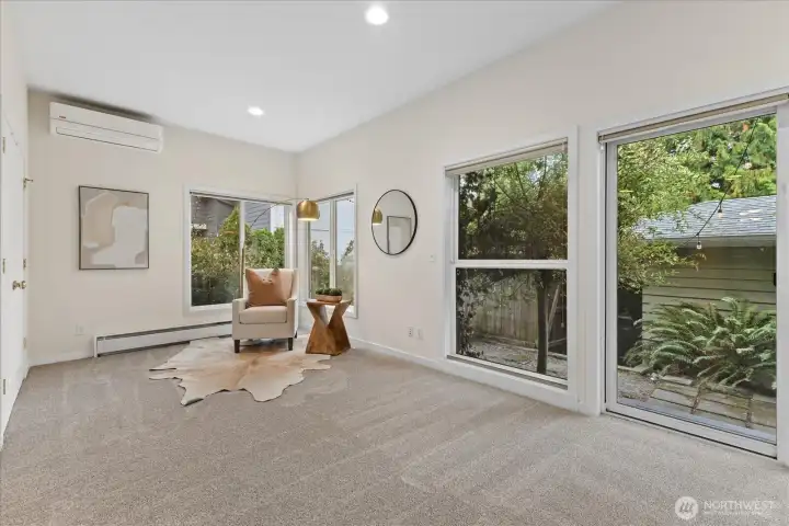 Cozy sitting spot / work from home office area? The space is available for you to make the choice. 1 of 2 mini splits keep you comfortable year round.