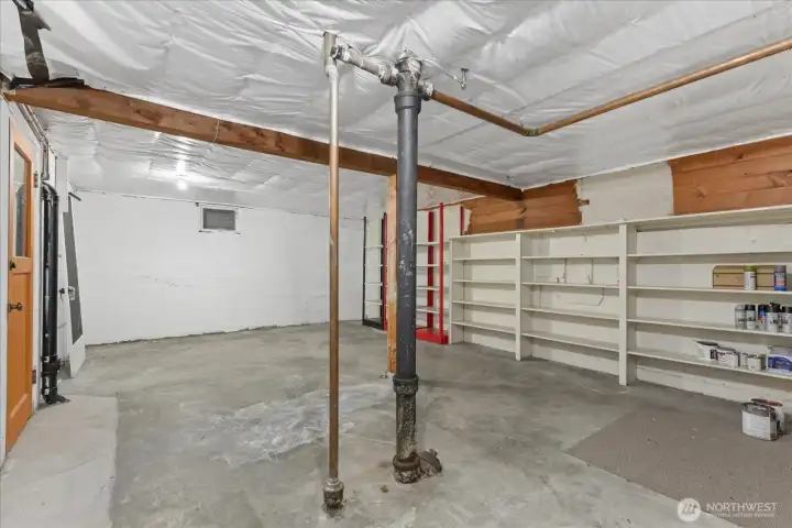 Spacious basement is dry and perfect storage for seasonal decoratrions, Costco runs or your very own wine cellar to keep your collection at the perfect temperature!