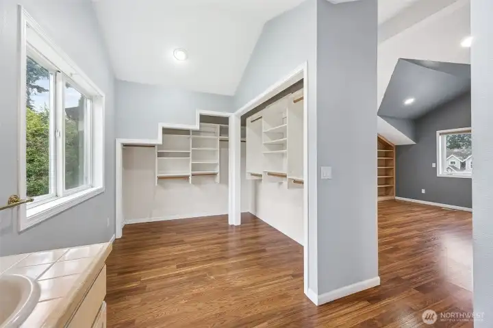 Primary open, walk in closet