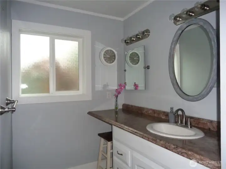 main bathroom high counters