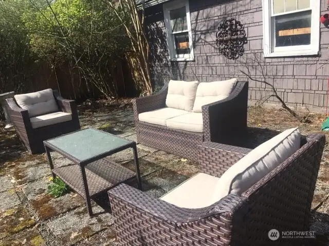 Patio in back Patio in back