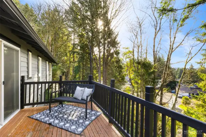 Deck off of kitchen.