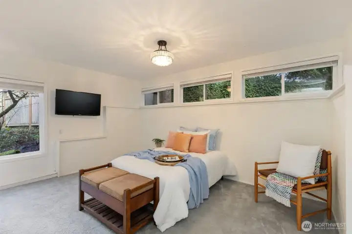 Huge lower level 4th bedroom.