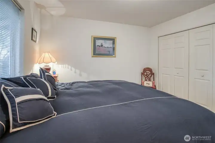 Double door closet for lots of storage space