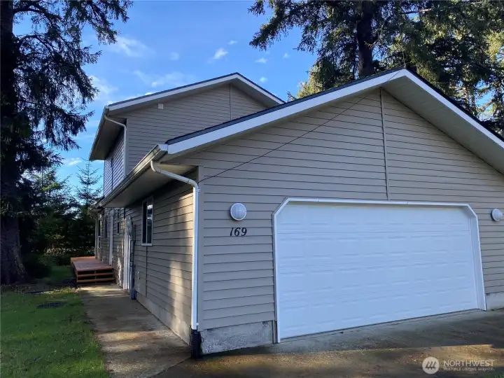 From the street, South side of home