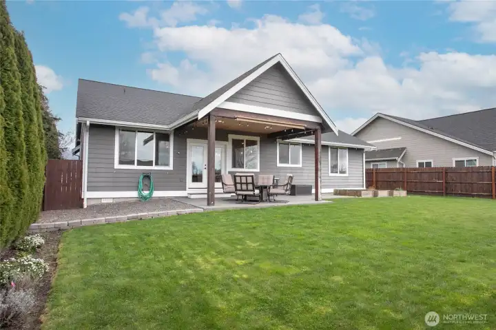 Fully fenced back yard