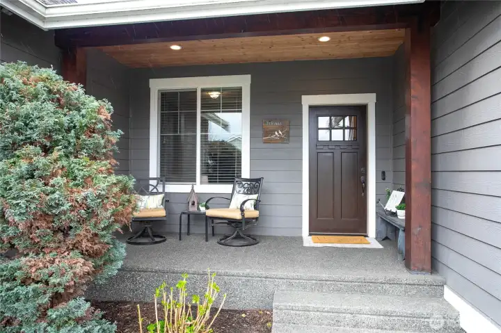 Welcoming covered front porch