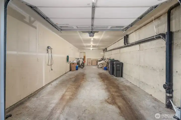 Extra deep tandem garage PLUS storage room!