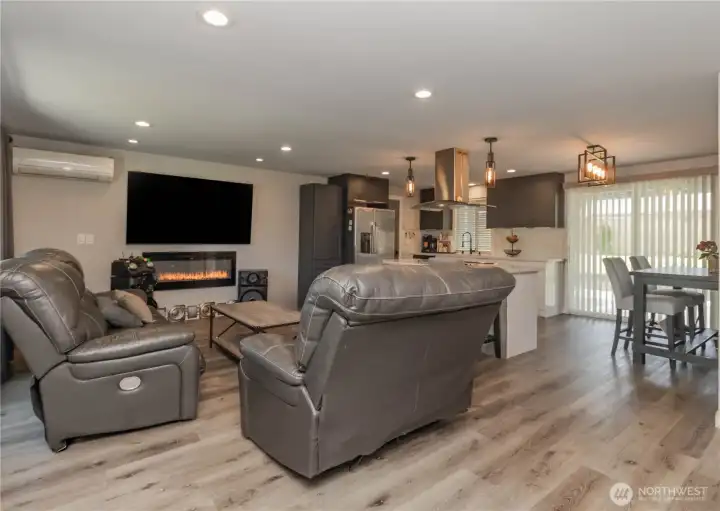 Perspective of the living room area