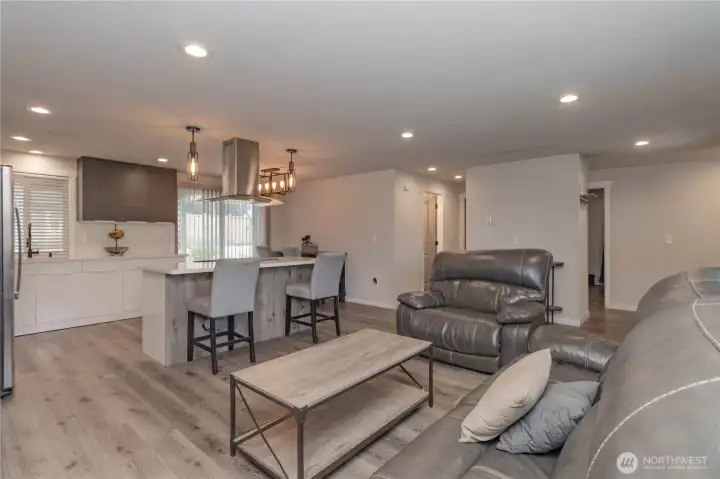 Perspective of the living room area