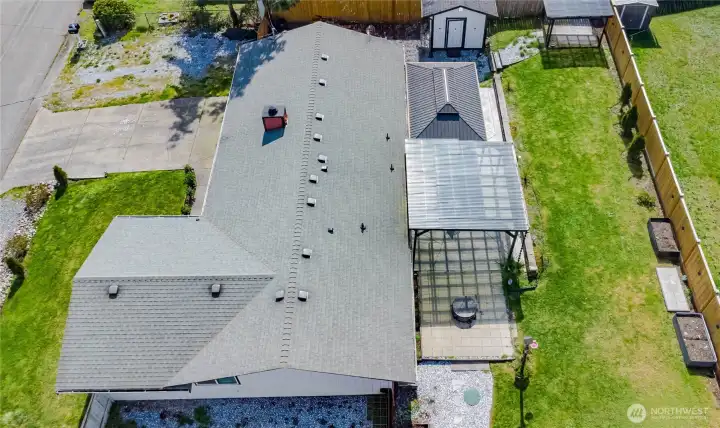 Aerial perspective of the property