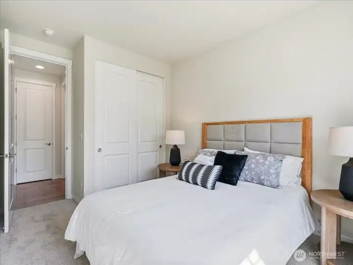 Main-level bedroom designed for comfort, accessibility, and versatile living.