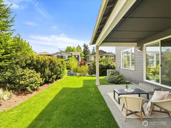 Enjoy the private setting surrounded by lush greenery.