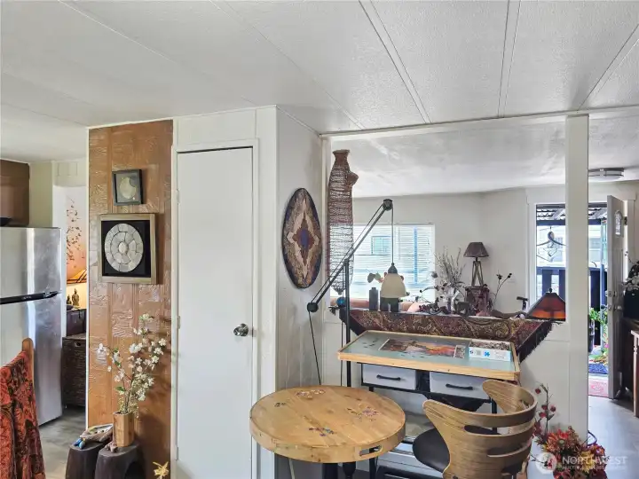 Nook area in the dining area. This could be the perfect place for your coffee bar.