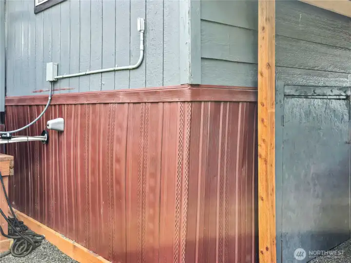 Storage under the home and deck.