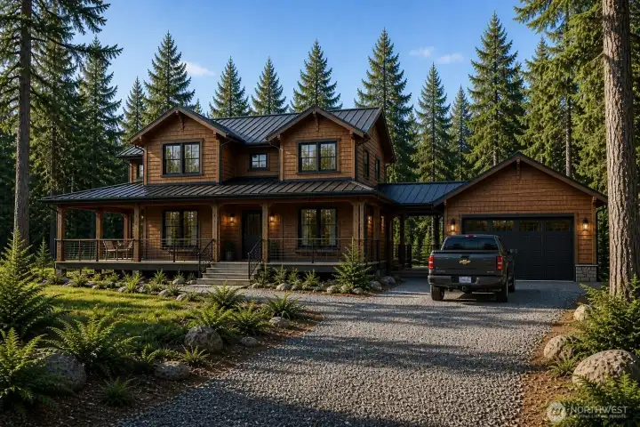 Conceptual image of completed home in proposed location.