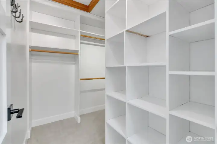Walk-in Closet, larger than the cameras view Walk-in Closet, larger than the cameras view