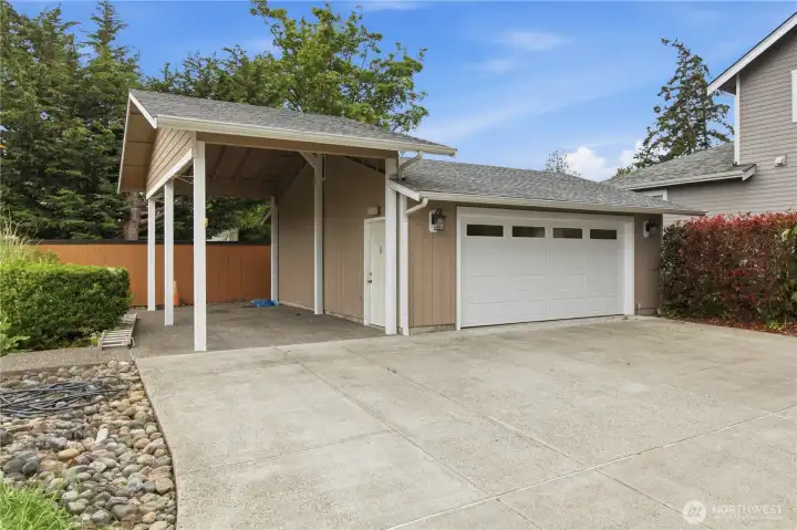Detached 24' X 24' 2 car garage with attached Boat/ RV storage Detached 24' X 24' 2 car garage with attached Boat/ RV storage